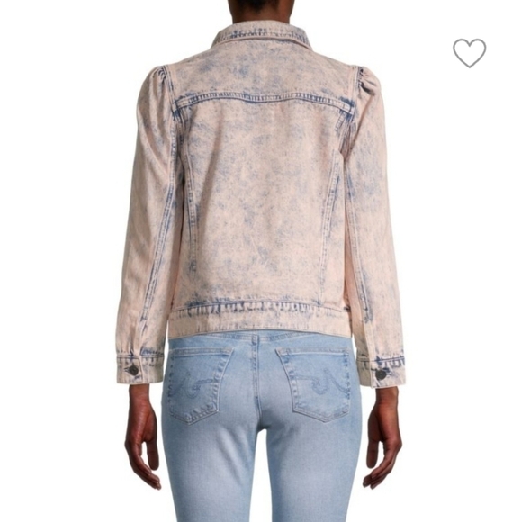 JOIE Button-Front Demarea Pink Stone Wash Denim Jacket - Picture 2 of 12
